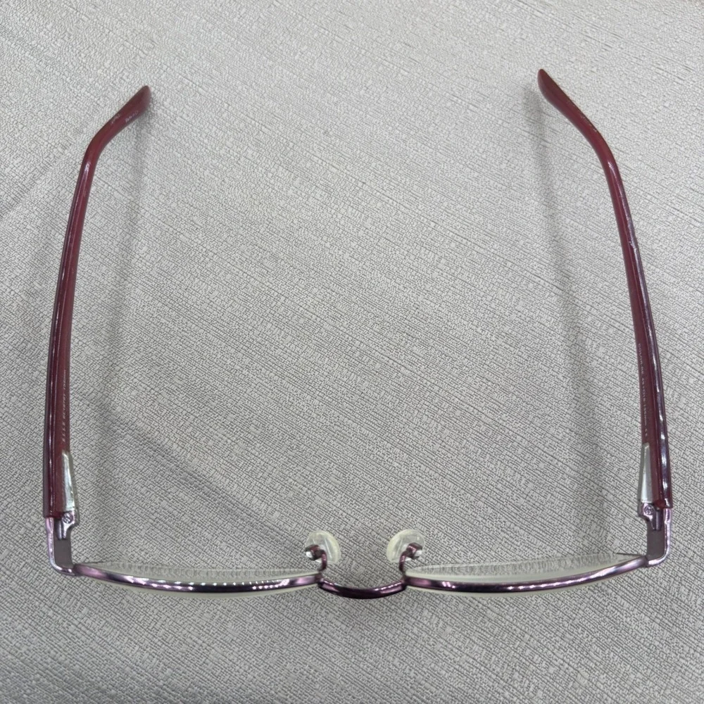Elle EL18791 Red Purple Semi Rimless Eyeglass Frames 49-18-135 with Case